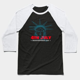 Statue Of Liberty USA American Baseball T-Shirt